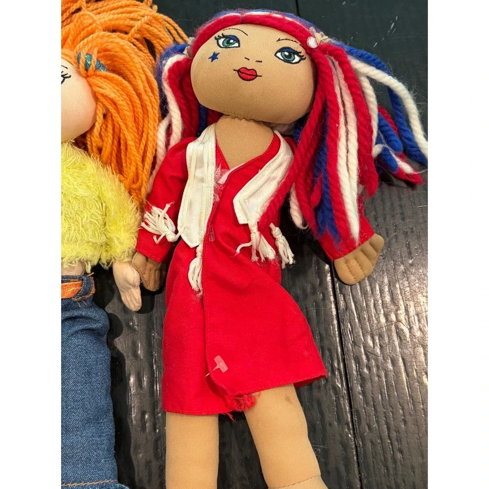 Lot Of 4 The Children's Place PLACE PALS Y2K Soft Cloth Toy Dolls Fair Condition